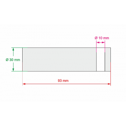 3050053LG Svornjak s podmazivanjem 30x93 za utovarne platforme Dhollandia